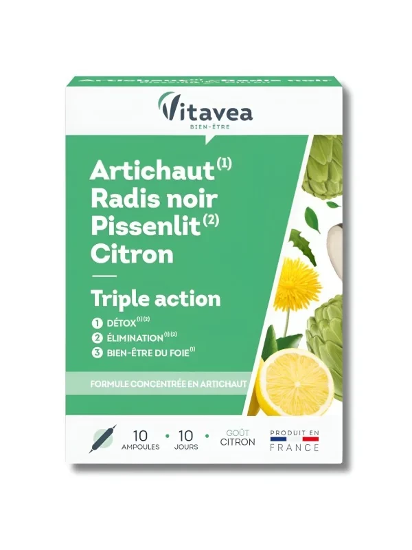 VITAVEA ARTICHAUT RADIS NOIR PISSENLIT CITRON BT 10AMP