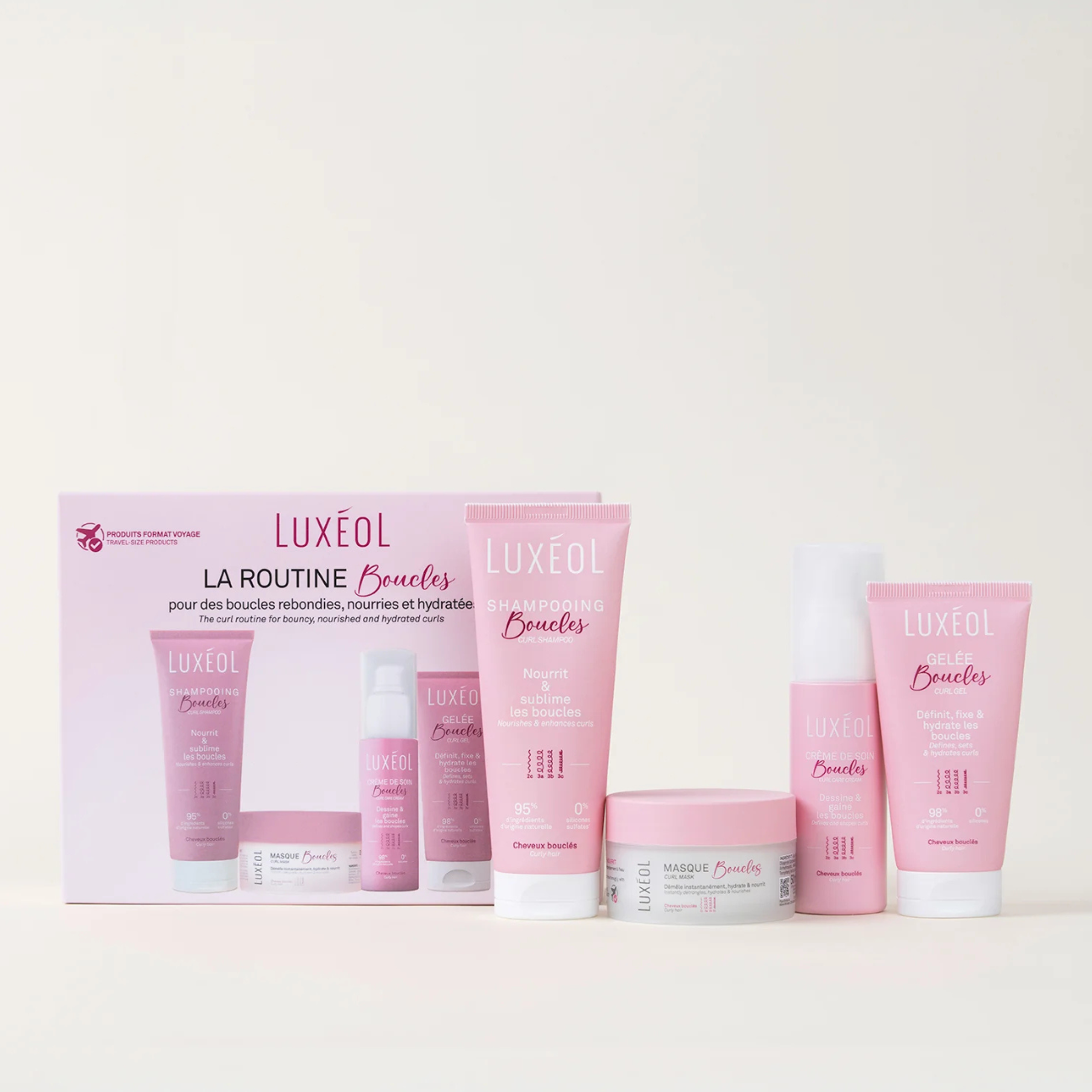 LUXEOL COFFRET ROUTINE BOUCLES (FORMAT VOYAGE)