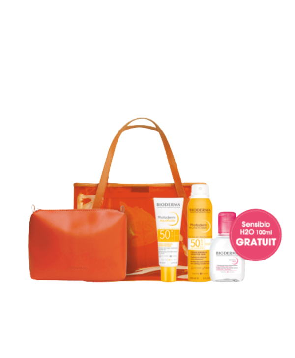 BIODERMA COFFRET  PHOTODERM BRUM+AQUAFLUIDE +EAU MICELLAIRE GRATUIT
