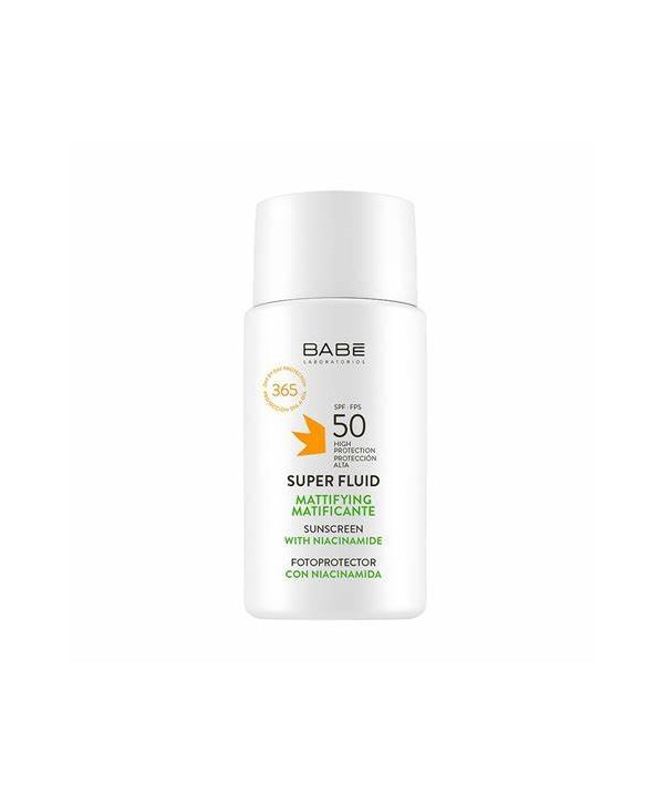 BABE FACIAL SUNSCREEN SUPER FLUID MATTIFYING SPF50 50ML