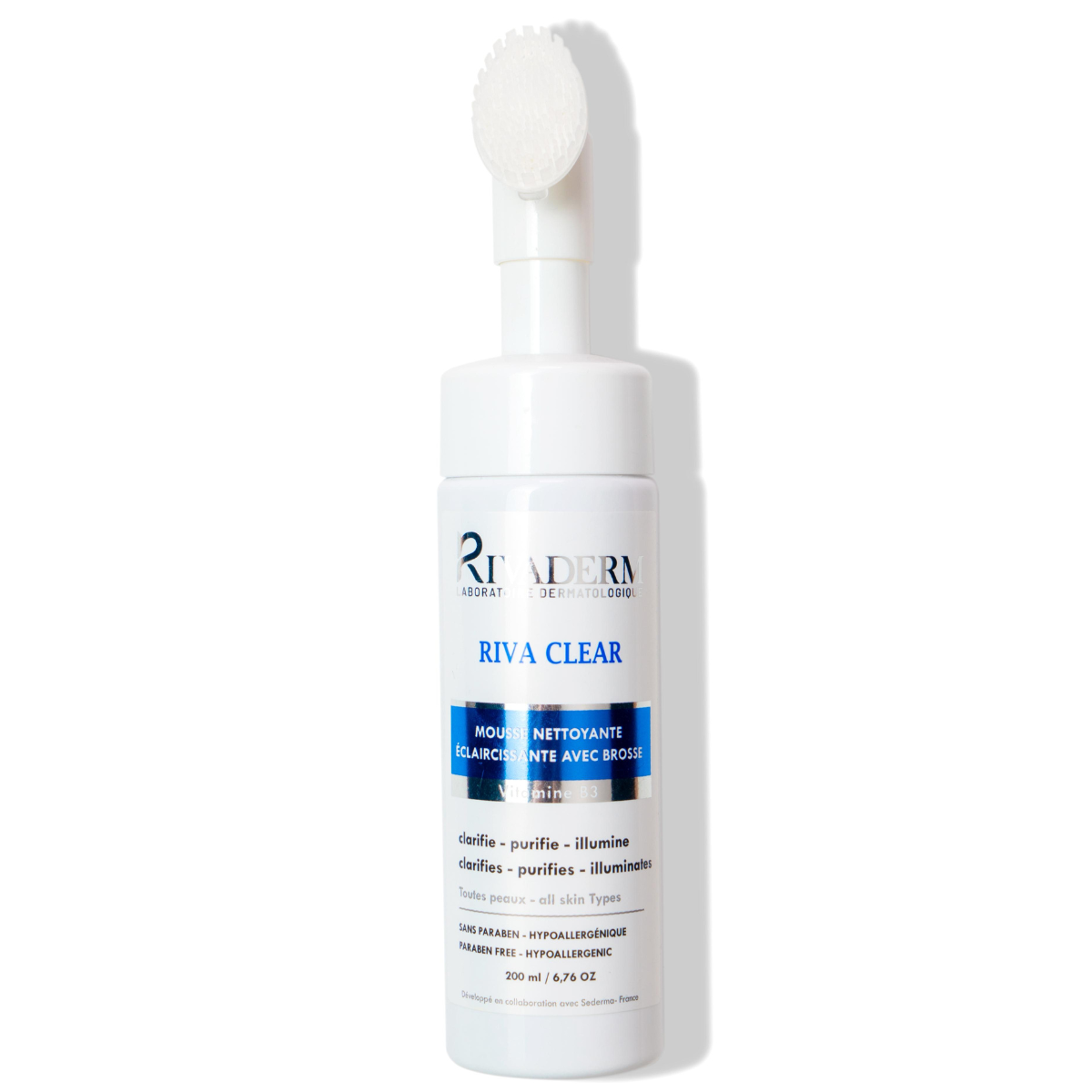 RIVADERM RIVA CLEAR MOUSSE NTT AVEC BROSSE 200ML