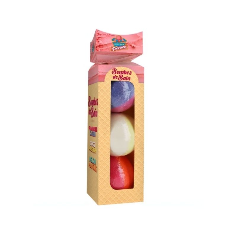 LES PETITS BOMBE DE BAIN 3 CRACKERS ICE CREAM