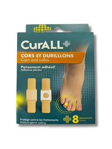 CURALL CORS ET DURILLONS PANSEMENT ADHES BT 8PCS