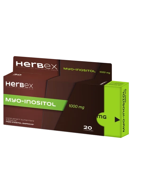 HERBEX MYO INOSITOL 1000MG BT 20 CP