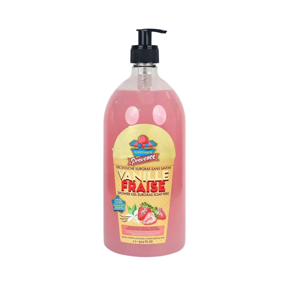 LES PETITS GEL DOUCHE 1L VANILLE FRAISE