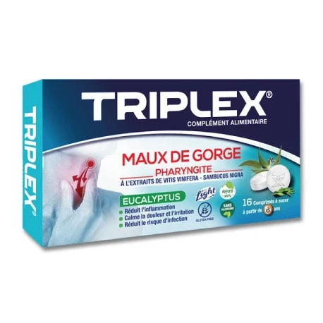 TRIPLEX MAUX DE GORGE EUCALYPTUS BT 16 CP A SUCER