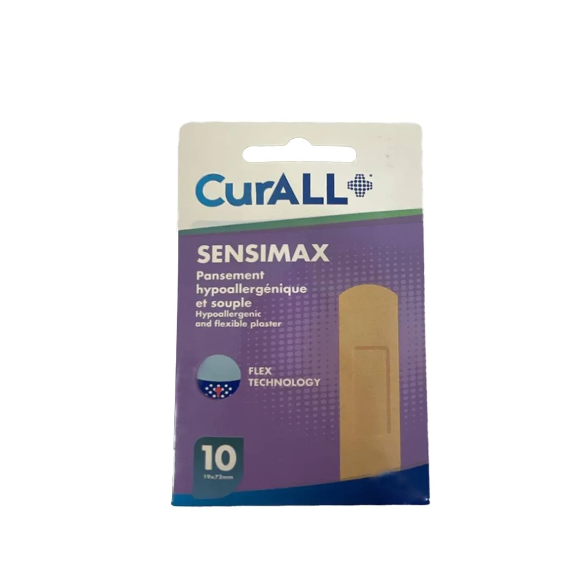 CURALL SENSIMAX PANSEMENT HYPOALLERG SOUPLE BT 10P
