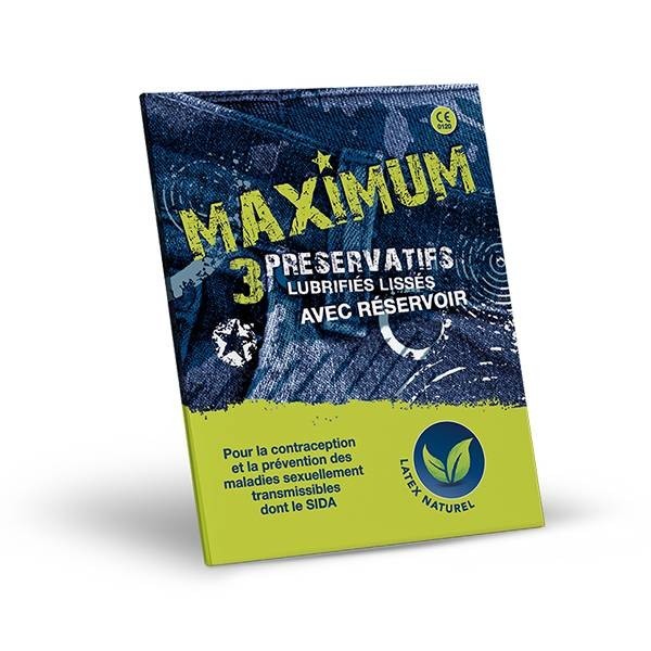 MAXIMUM PRESERVATIFS VERT BT3 PIECES