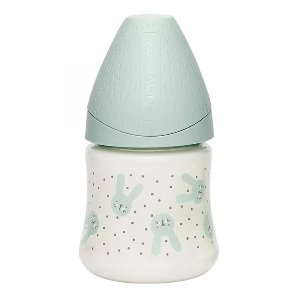 SUAVINEX BIBERON PLASTIQUE 150ML TETINE SYMETRIQUE DEBIT LENT