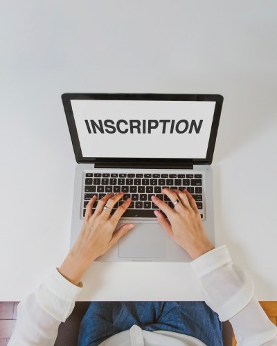 Image de la page d'inscription des clients